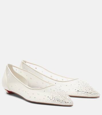 Miss Z Degrastrassina Perla mesh flats | Christian Louboutin
