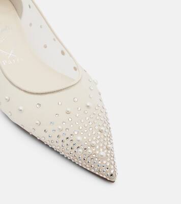 Miss Z Degrastrassina Perla mesh flats | Christian Louboutin