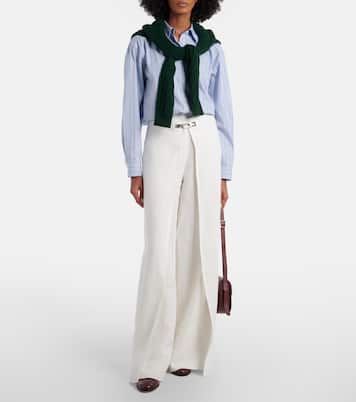 Imann pleated linen wide-leg pants | Ralph Lauren Collection