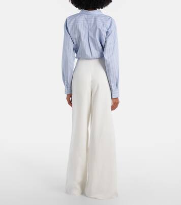 Imann pleated linen wide-leg pants | Ralph Lauren Collection