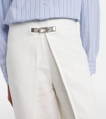 Imann pleated linen wide-leg pants | Ralph Lauren Collection