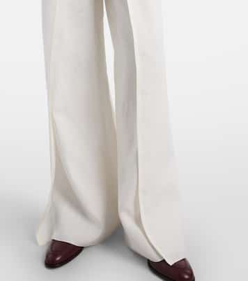 Imann pleated linen wide-leg pants | Ralph Lauren Collection