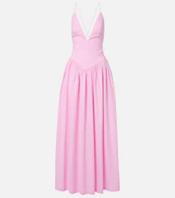 Open-back cotton maxi dress | Adriana Degreas