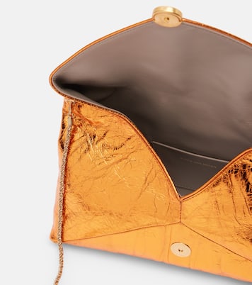 Envelope Medium metallic leather clutch | Dries Van Noten