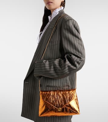 Envelope Medium metallic leather clutch | Dries Van Noten
