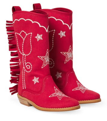 Botas cowboy con flecos bordados | Stella McCartney Kids