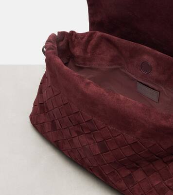 Giorno Intrecciato suede pouch | Bottega Veneta