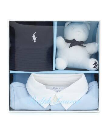 Baby Set aus Playsuit, Mütze und Teddybär | Polo Ralph Lauren Kids