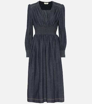 Abito midi in cotone chambray | Fendi