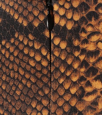 Snake-print wool midi dress | Dries Van Noten
