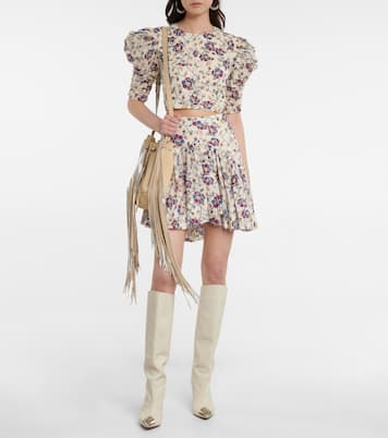 Silva floral cotton cropped top | Marant Etoile
