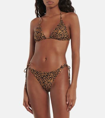 Caia leopard-print bikini top | Nanushka