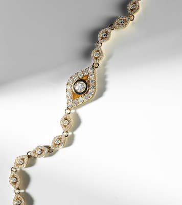 Evil Eye 14kt yellow gold bracelet with diamonds | Sydney Evan