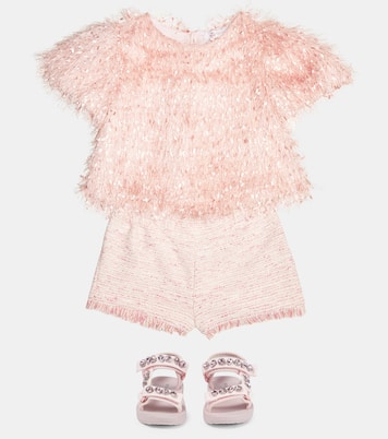 Fringed crop top | Monnalisa