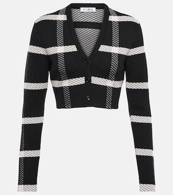 Checked wool-blend cardigan | Alaïa