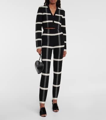 Checked wool-blend cardigan | Alaïa