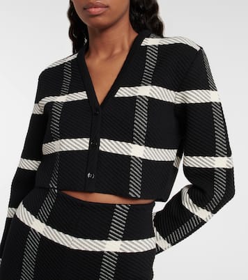 Checked wool-blend cardigan | Alaïa