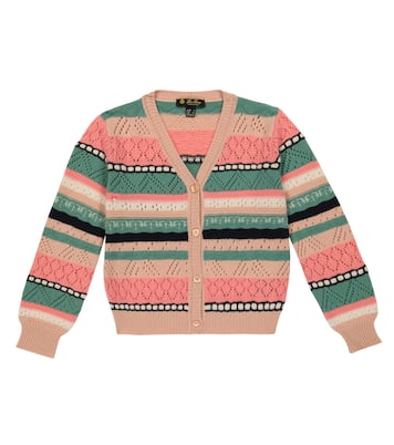 Pointelle-knit cashmere cardigan | Loro Piana Kids
