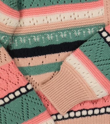 Pointelle-knit cashmere cardigan | Loro Piana Kids