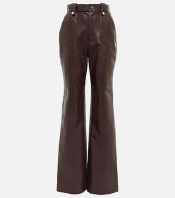 Pantalon droit Zelda en cuir mélangé | Nanushka