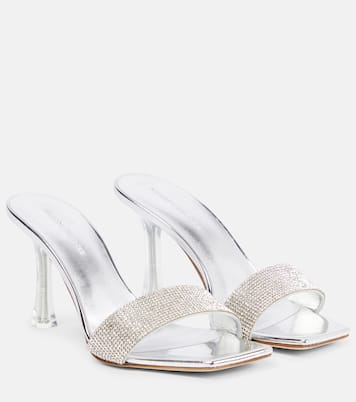 Embellished leather-trimmed PVC mules | Magda Butrym