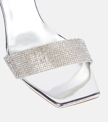 Embellished leather-trimmed PVC mules | Magda Butrym