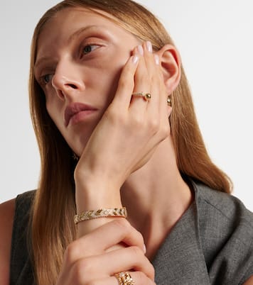 Bague Piercing en or 14 ct et diamants | Rainbow K