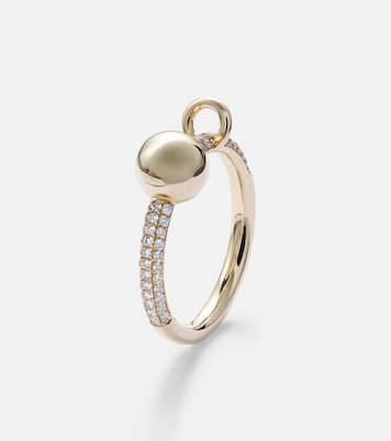 Bague Piercing en or 14 ct et diamants | Rainbow K