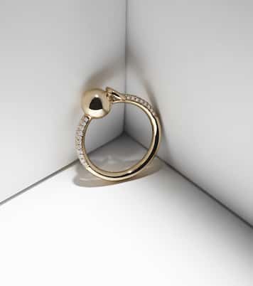 Bague Piercing en or 14 ct et diamants | Rainbow K