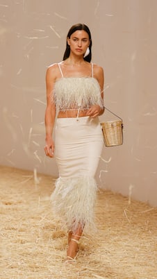 Abito midi La Robe Raphia con frange | Jacquemus