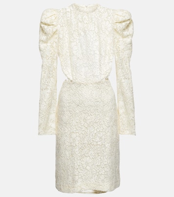 Bridal Zenni lace cutout minidress | Costarellos