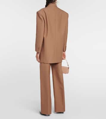 Blazer doppiopetto con piume | Valentino