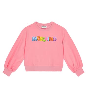 Felpa in misto cotone con stampa | Moschino Kids