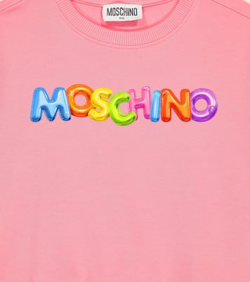 Felpa in misto cotone con stampa | Moschino Kids