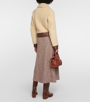Leather-trimmed shearling jacket | Chloé