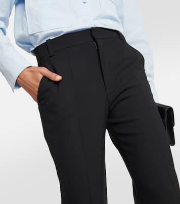 Pantalon raccourci en laine mélangée | Chloé