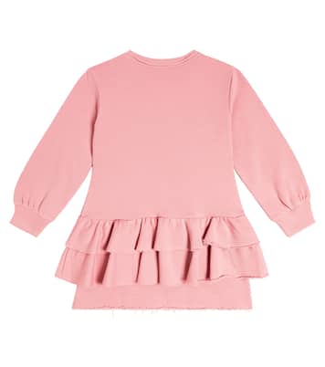 Abito felpa in cotone con logo | Balmain Kids