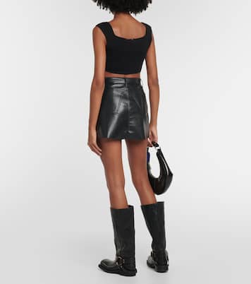 Le High 'N' Tight leather miniskirt  | Frame