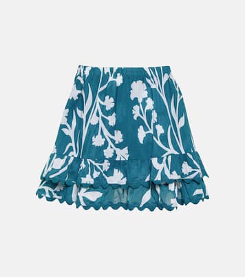 Minifalda de algodón a capas estampada | Juliet Dunn