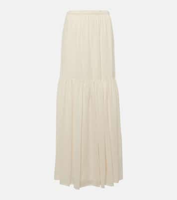 Cafila pleated virgin wool maxi skirt | Max Mara