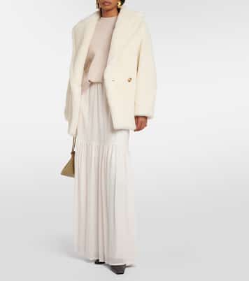 Cafila pleated virgin wool maxi skirt | Max Mara