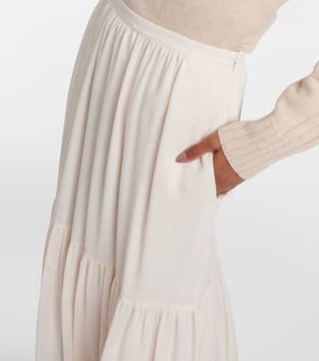 Cafila pleated virgin wool maxi skirt | Max Mara