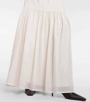 Cafila pleated virgin wool maxi skirt | Max Mara
