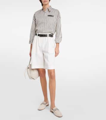 Shorts in twill | Brunello Cucinelli