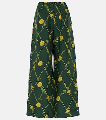 Pantaloni pigiama in seta con stampa | Burberry