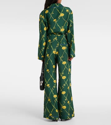 Pantaloni pigiama in seta con stampa | Burberry