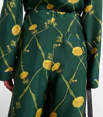 Pantaloni pigiama in seta con stampa | Burberry