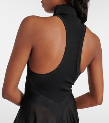 Jersey and mesh minidress | Alaïa
