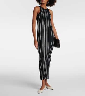 Abito lungo in maglia a coste a righe | Toteme