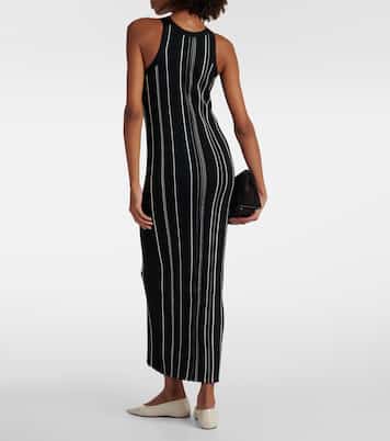 Abito lungo in maglia a coste a righe | Toteme